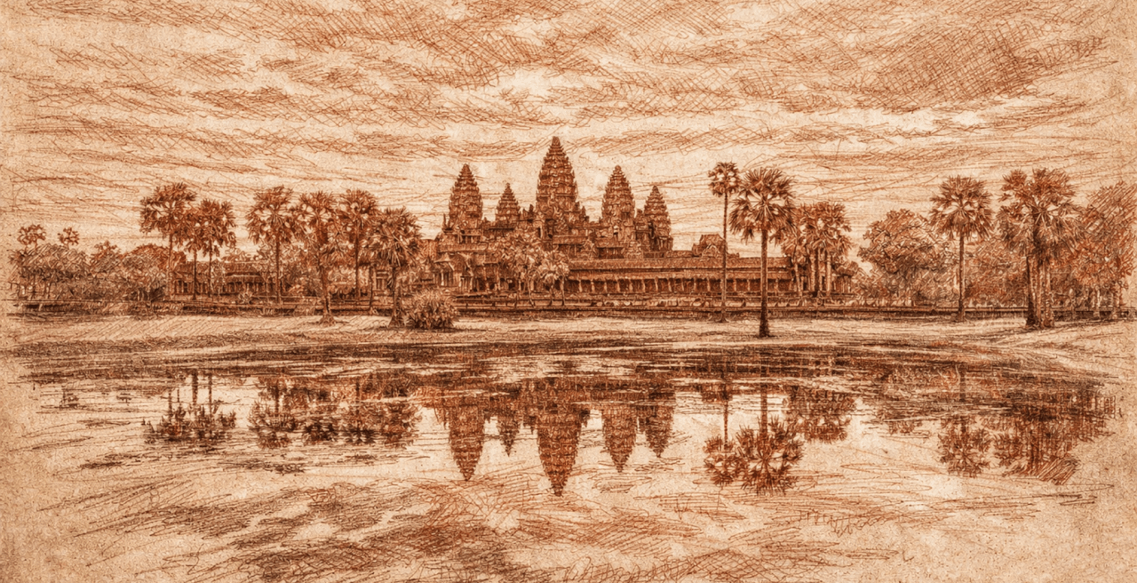 angkor vat reflection sacrée