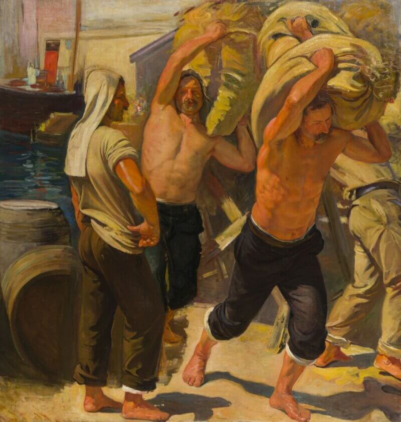 Les dockers à Gênes