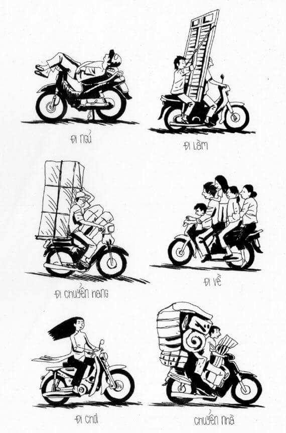 Les images "funny" de l'utilisation de la moto au Vietnam