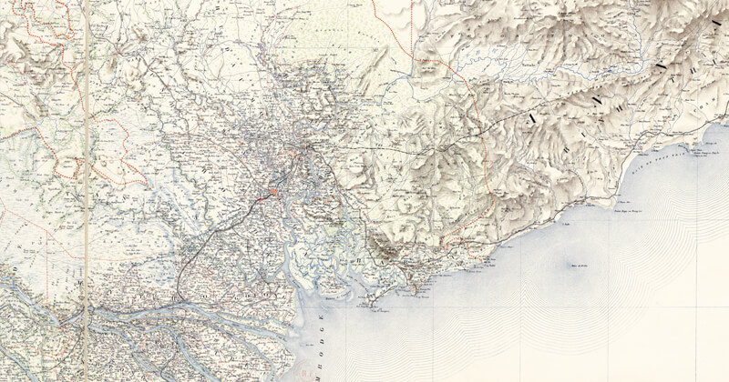Carte delta du Mékong