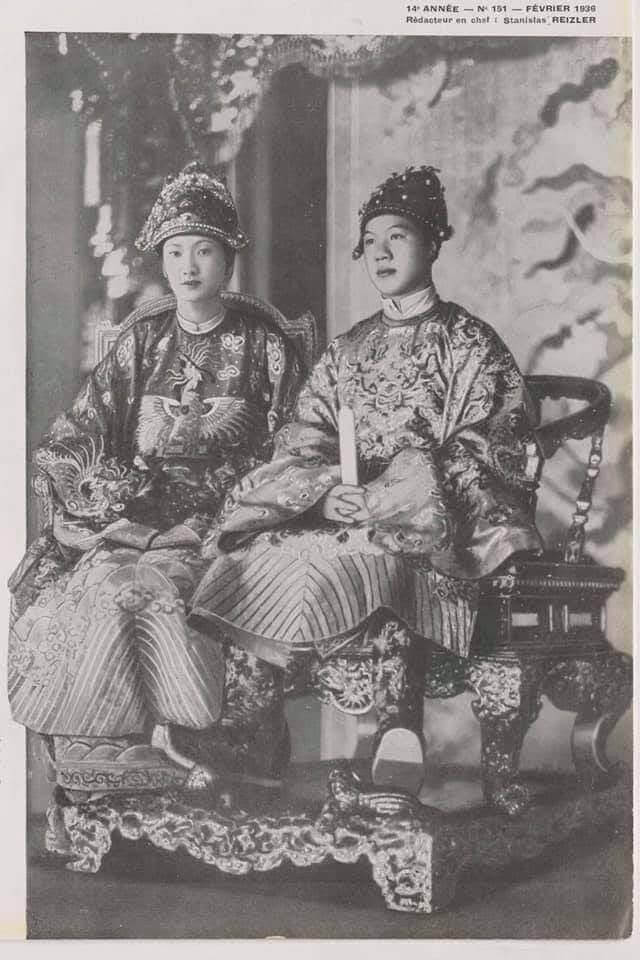 Nam Phuong et Bao Dai sur le trône